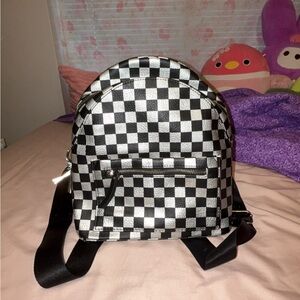Wild Fable Black and White Checkered Backpack